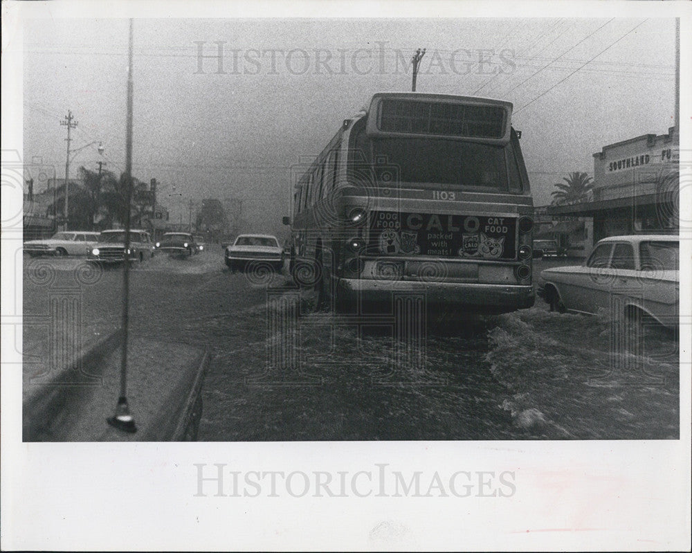 1963 Press Photo Heavy Rains, St Petersburg - Historic Images