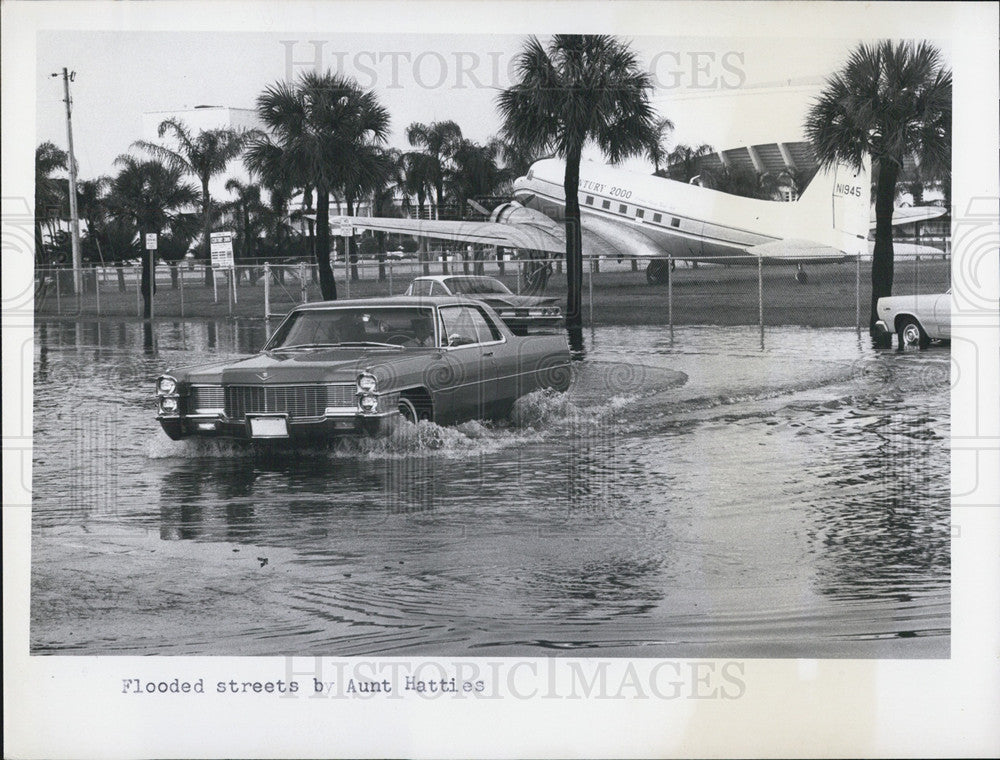 1968 Press Photo Flooded Streets/St. Petersburg Florida - Historic Images