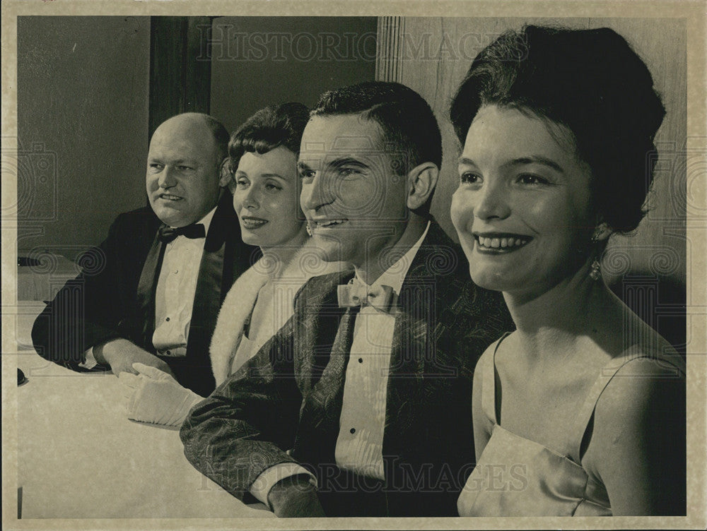 1961 Press Photo Mr. &amp; Mrs. W.A. Heth, Dr. &amp; Mrs. L.I. Sellyei at Phi Delta - Historic Images