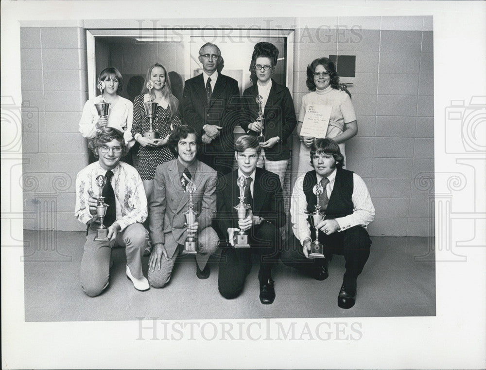 1973 Press Photo Student members of Phi Beta Lambda, St. Petersburg Junior - Historic Images