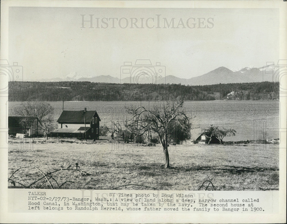 1973 Press Photo Hood Canal May Be Taken By Navy - Historic Images