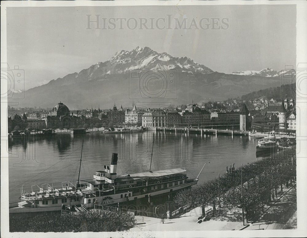 1931 Press Photo Beautiful view of Lucerne, Switzerland. - Historic Images