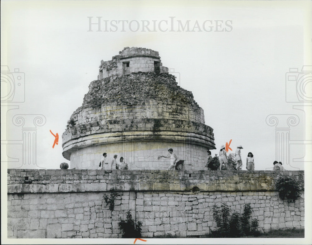 1985 Press Photo Chichen Itza El Caracol Mayan Observatory Cancun Mexico - Historic Images