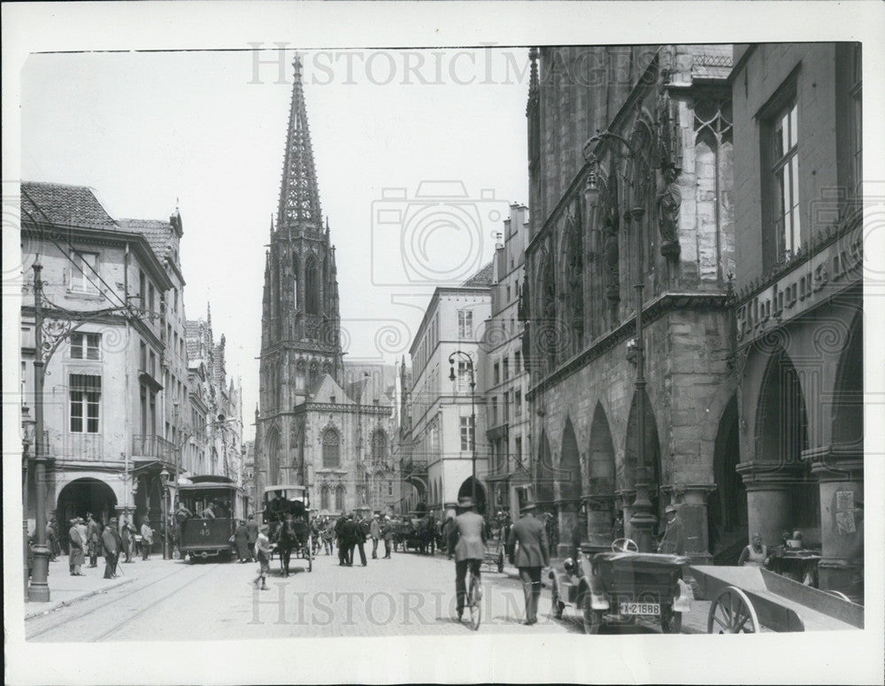 1941 Press Photo City Munster Germany Heavily Bombed British Royal Air Force - Historic Images