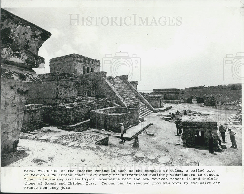 1983 Press Photo &quot;Mexico walled city of Tulum, on th e caribbean coast - Historic Images