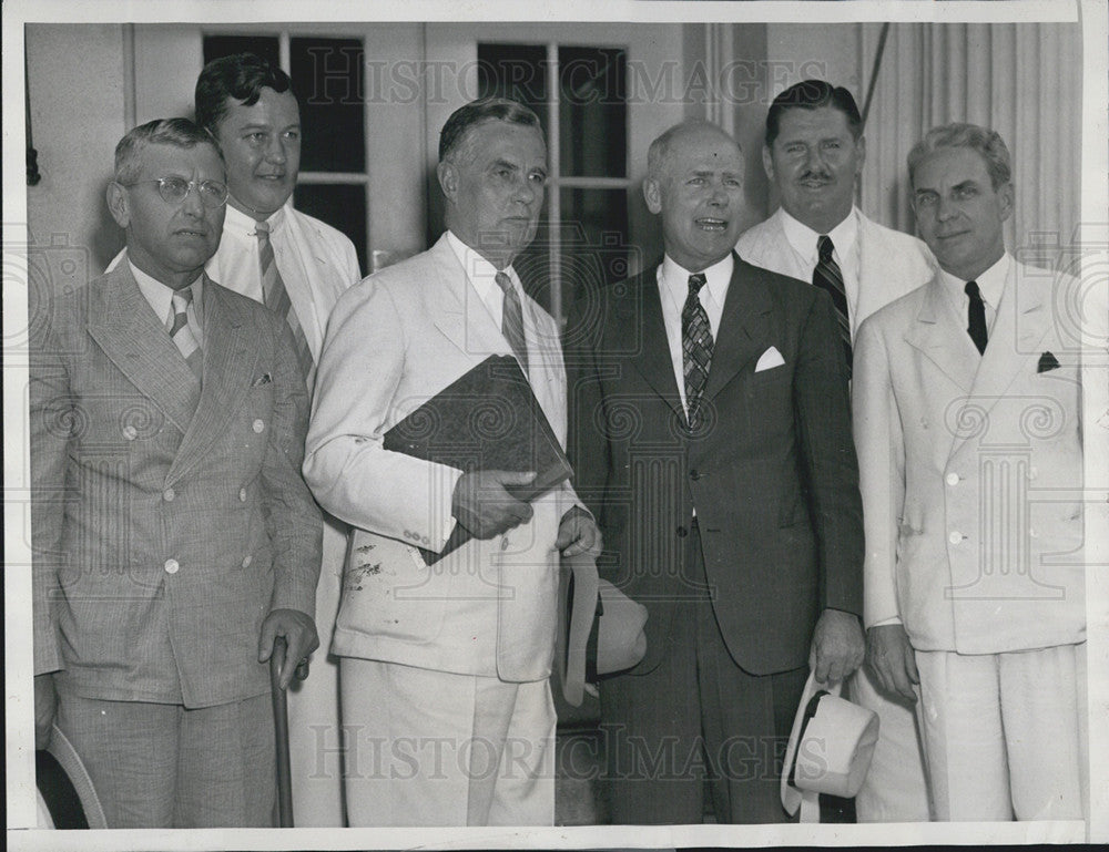 1938 Press Photo Harllee Branch, Grant Mason, Edward J. Noble, Robert Hinckley - Historic Images