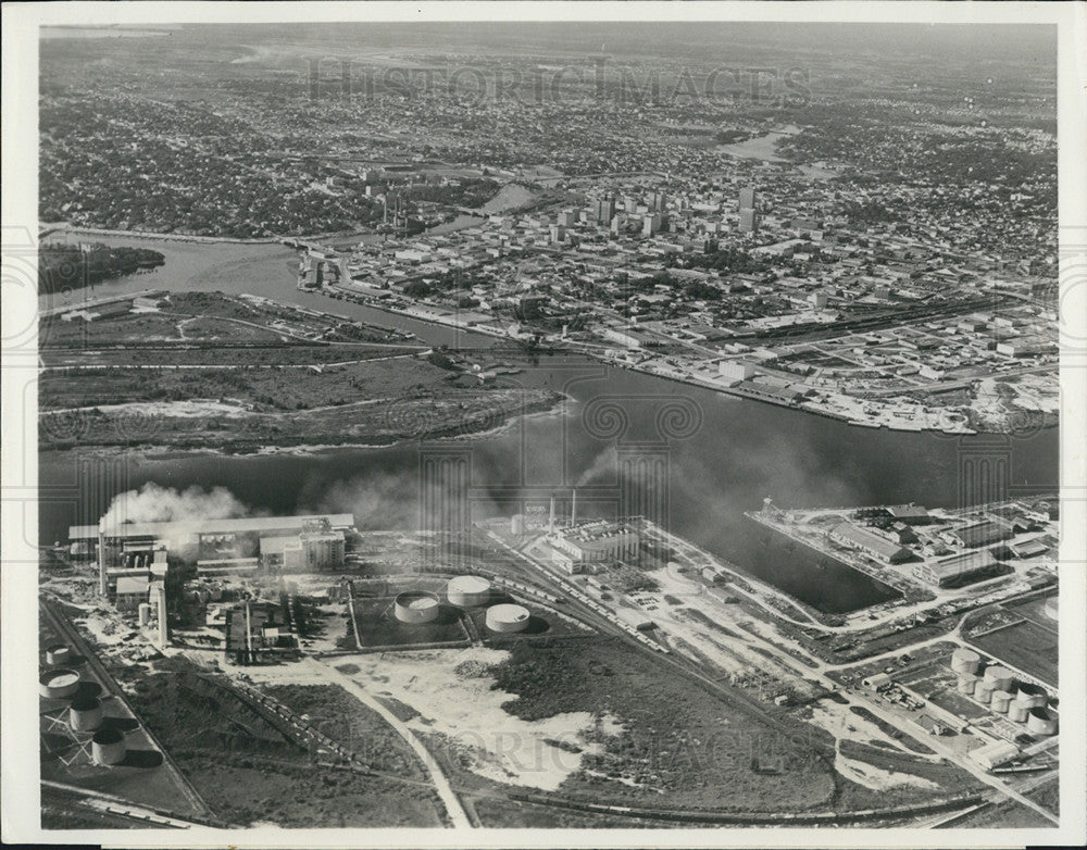 Press Photo Aerial View of Tampa - Historic Images