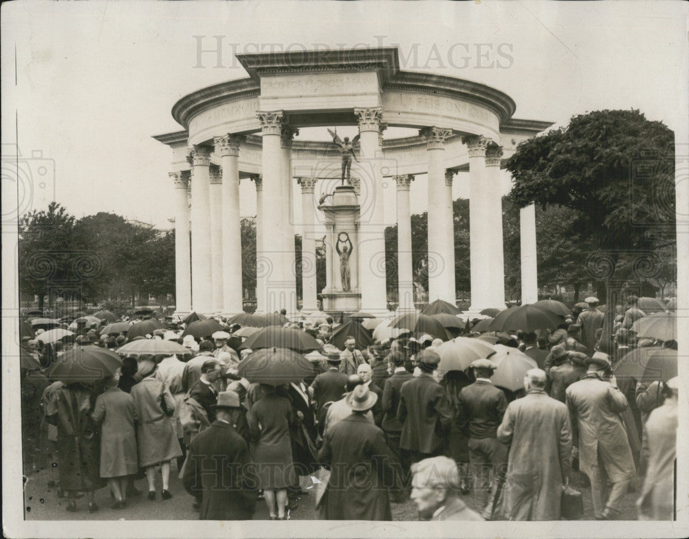 1928 Press Photo at Cardiff Wales in United Kingdom" Welsh national Memorial. - Historic Images