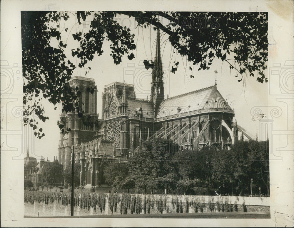Notre Dame Cathedral Paris France 1990 Vintage Press Photo Print