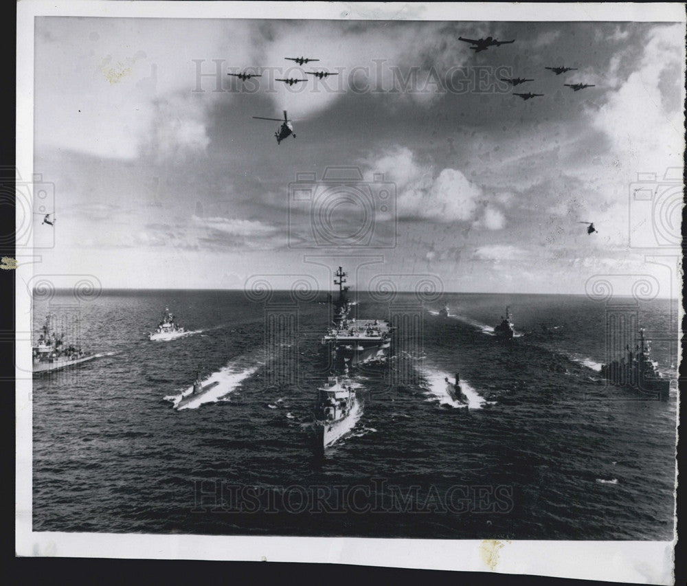 1959 Press Photo Various units of US Navy Hunters Killer anti-sub task grp Alfa - Historic Images