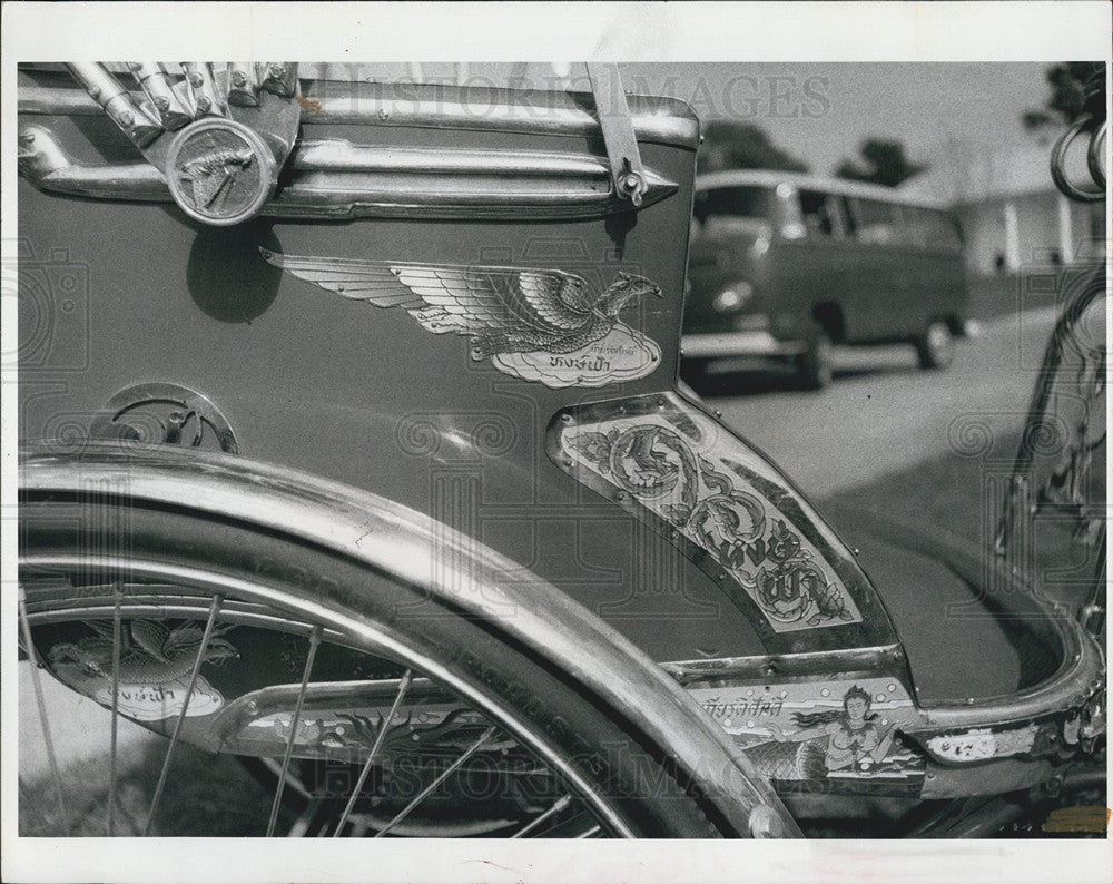 1971 Press Photo A car from Thailand appears in the states - Historic Images