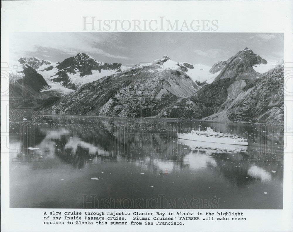 1978 Press Photo slow cruise majestic Glacier Bay Alaska Inside Passage - Historic Images