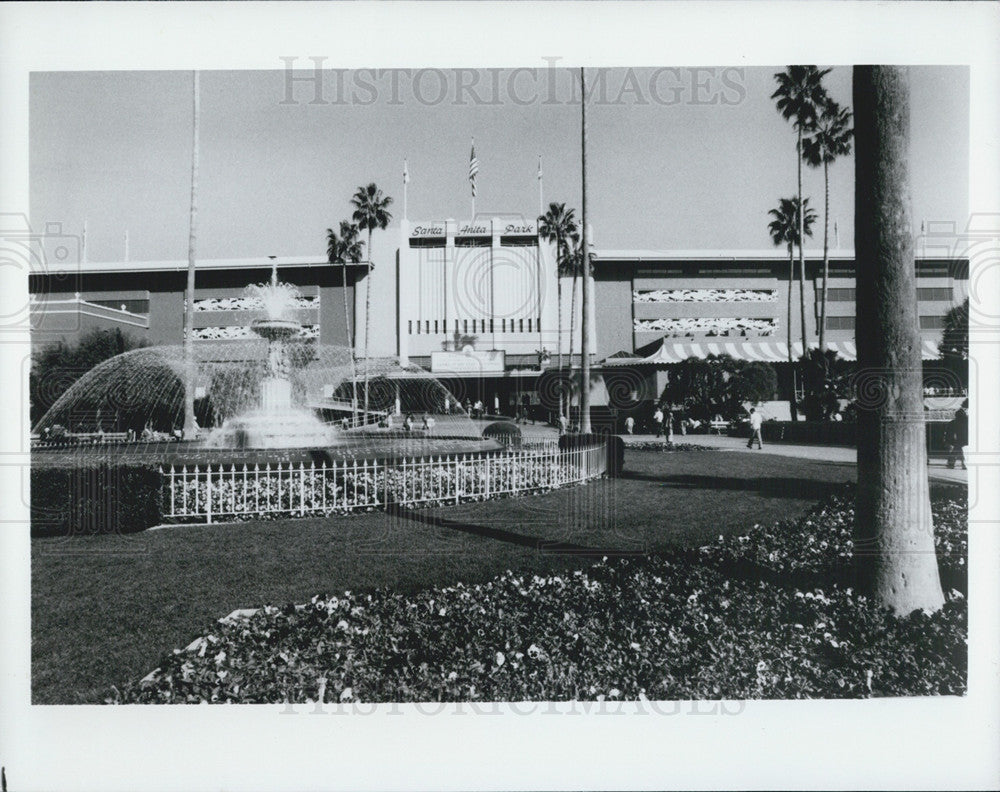 1984 Press Photo Santa Anita Race Track Entrance,Olympic Equestrian Venue - Historic Images