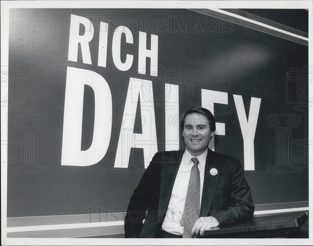 1989 Press Photo David Wilhelm Is Daley&#39;s Campaign Manager - Historic Images