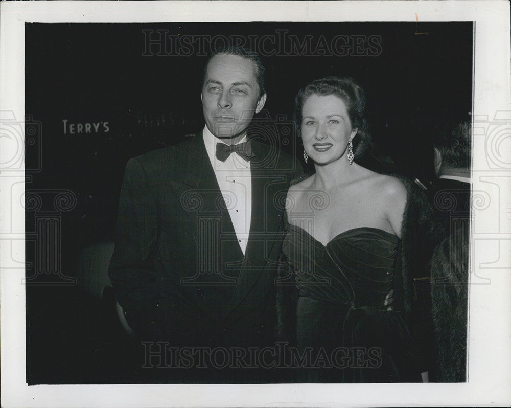 1950 Press Photo Ruth Warrick interior decorator husband Carl Neubert actress - Historic Images