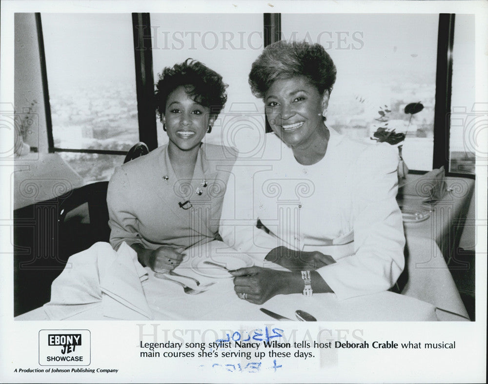 Press Photo song stylist Nancy Wilson host Deborah Crable Ebony Jet - Historic Images