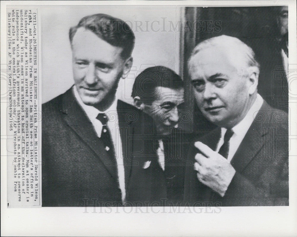 1965 Press Photo British Prime Minister Harold Wilson - Historic Images