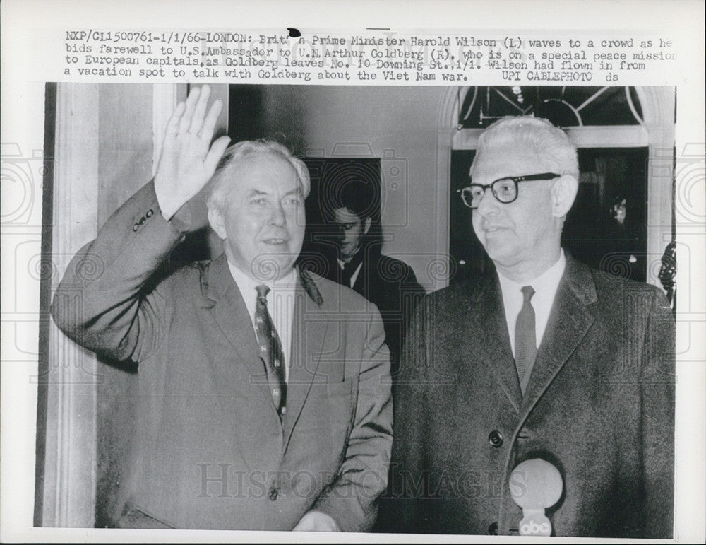 1966 Press Photo British Prime minister Harold wilson - Historic Images