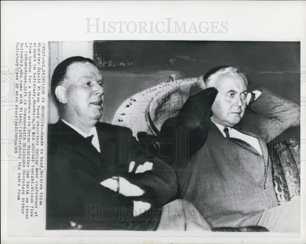 1965 Press Photo British Prime Minister Harold wilson - Historic Images