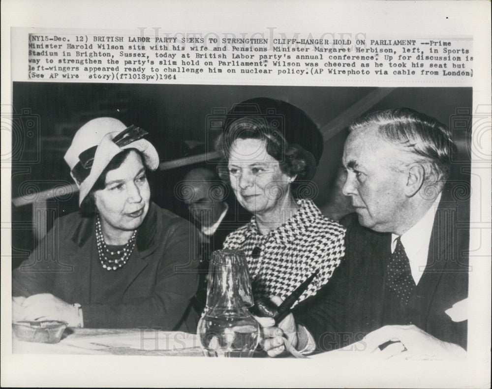 1964 Press Photo British Prime Minister Harold Wilson At Labor Party Conference - Historic Images