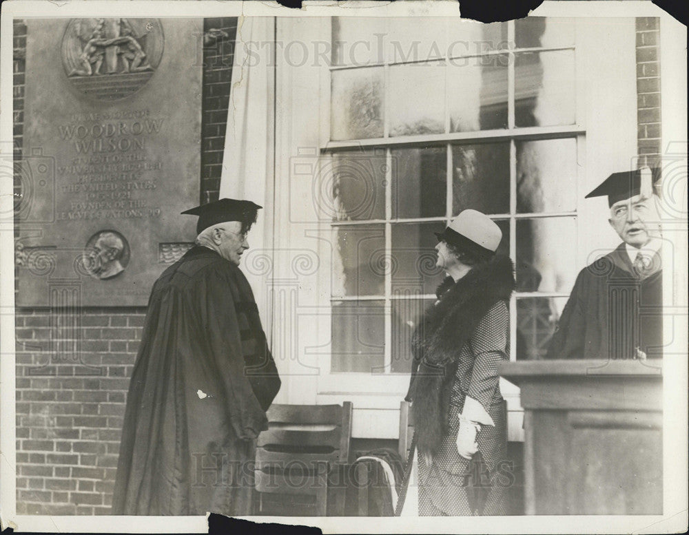 1929 Press Photo Mrs. Woodrow Wilson Guest Honor C. Harding Walker Dr. Edwin - Historic Images