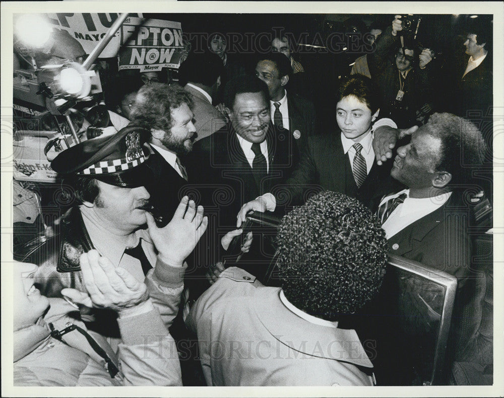 1983 Press Photo Harold Washington - Historic Images