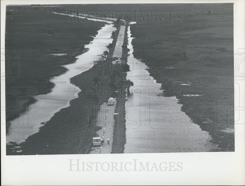 1968 Press Photo Flooding after a hurricane - Historic Images