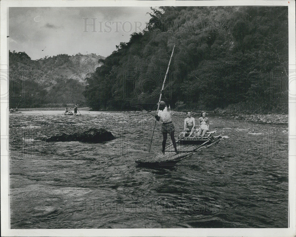 1955 Press Photo Princess Margaret Raft Trip Rio Grande Jamaica - Historic Images