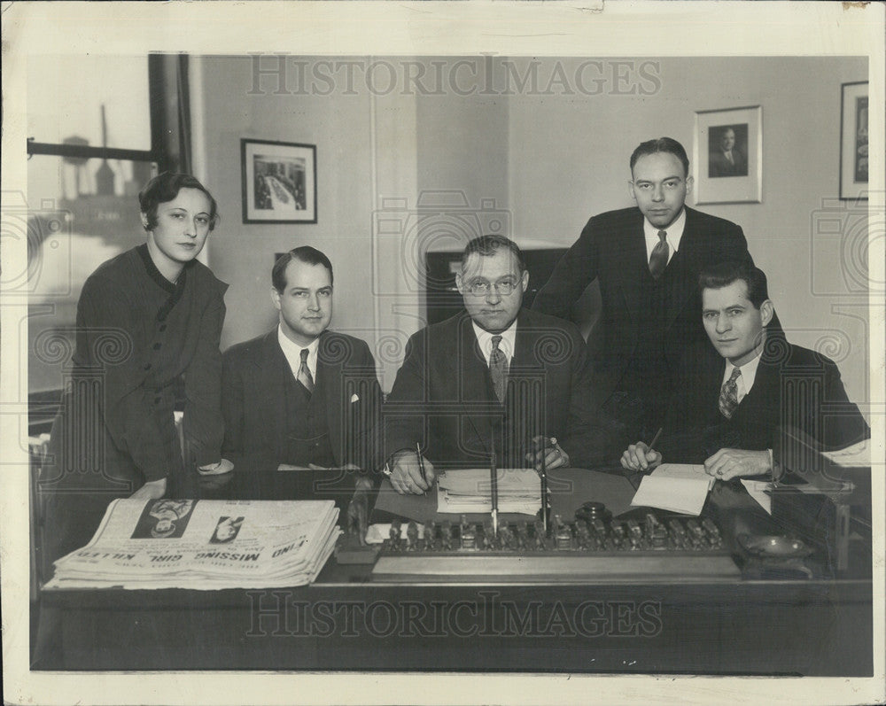 Press Photo Mechanical Superintendent, Staff, Henrietta Herman, Carl French - Historic Images