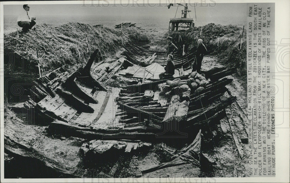 1967 Press Photo Holland Reclaims Land From Sea Zuiderzee SE Polder Or - Historic Images