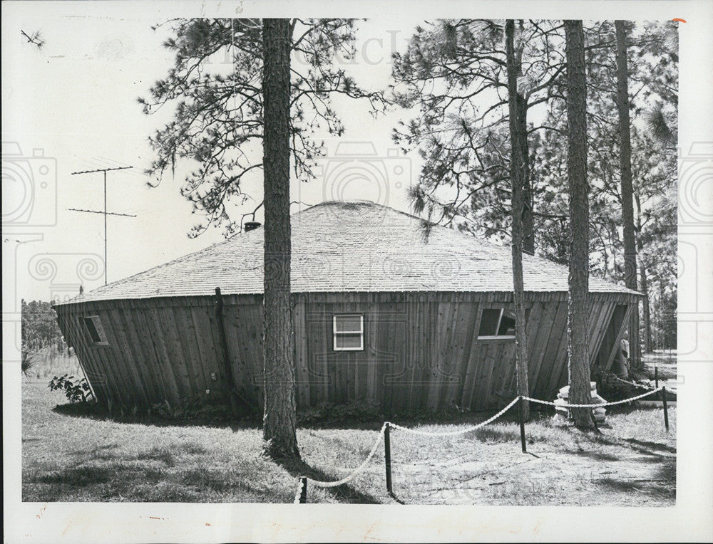 1976 Press Photo Jack Hennings Concentric Yurt, Dunnellon - Historic Images