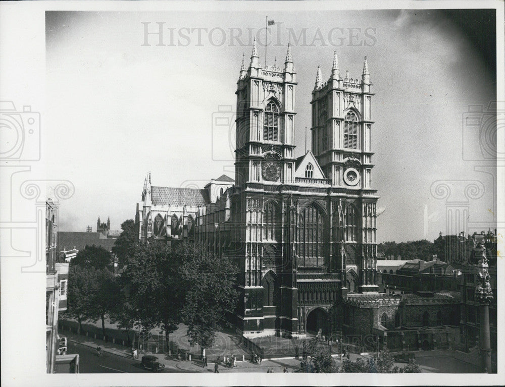 1965 Press Photo Westminster Abbey Exterior London Great Britain - Historic Images