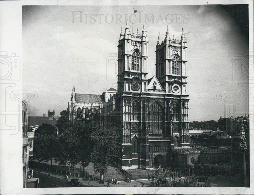 1965 Press Photo Great Britain Westminster Abbey Exterior Gothic Structure - Historic Images