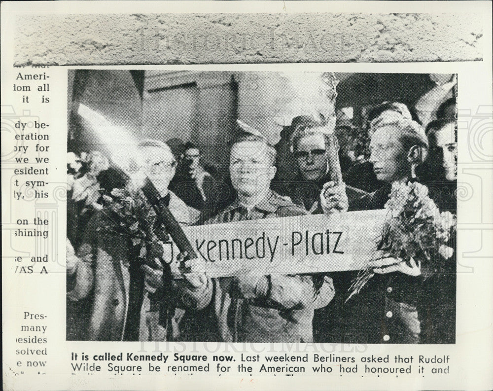 1948 Press Photo Copy Berliners Ask Rudolfe Wilde Square Be Named Kennedy Platz - Historic Images