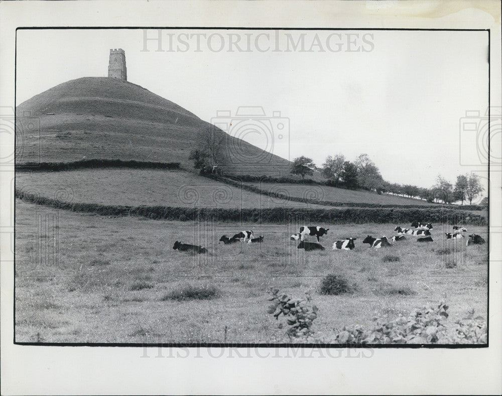 1972 Press Photo Glastonbury Tar, Mendip Hills - Historic Images