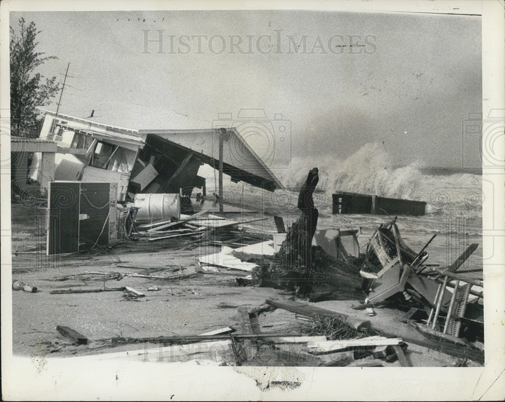 1972 Press Photo Cottage Indian Rocks Beach Destroyed Hurricane Agnes Florida - Historic Images