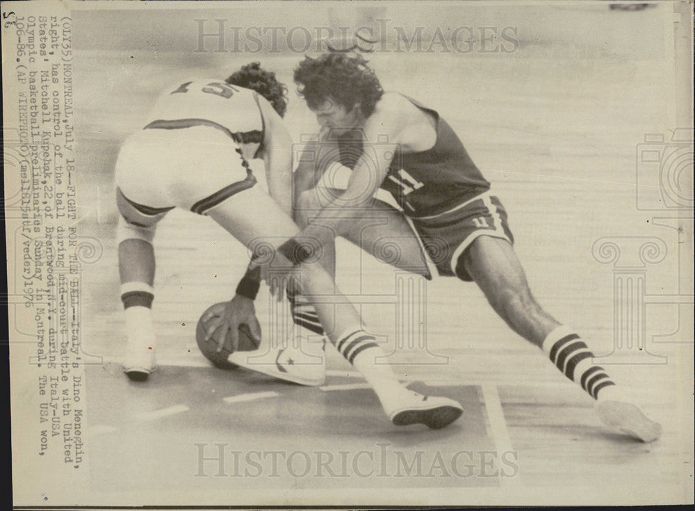 1976 Press Photo Italy-USA Olympic basketball preliminaries in Montreal - Historic Images