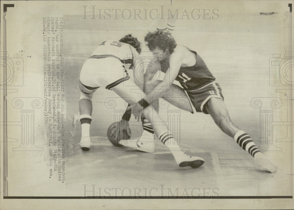 1976 Press Photo Italy-USA Olympic basketball preliminaries in Montreal - Historic Images