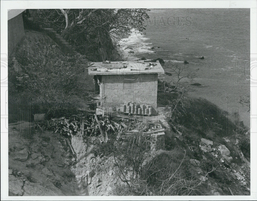 1981 Press Photo Oceanside Shack Puerto Vallarto Coast Beach Mexico Pacific - Historic Images