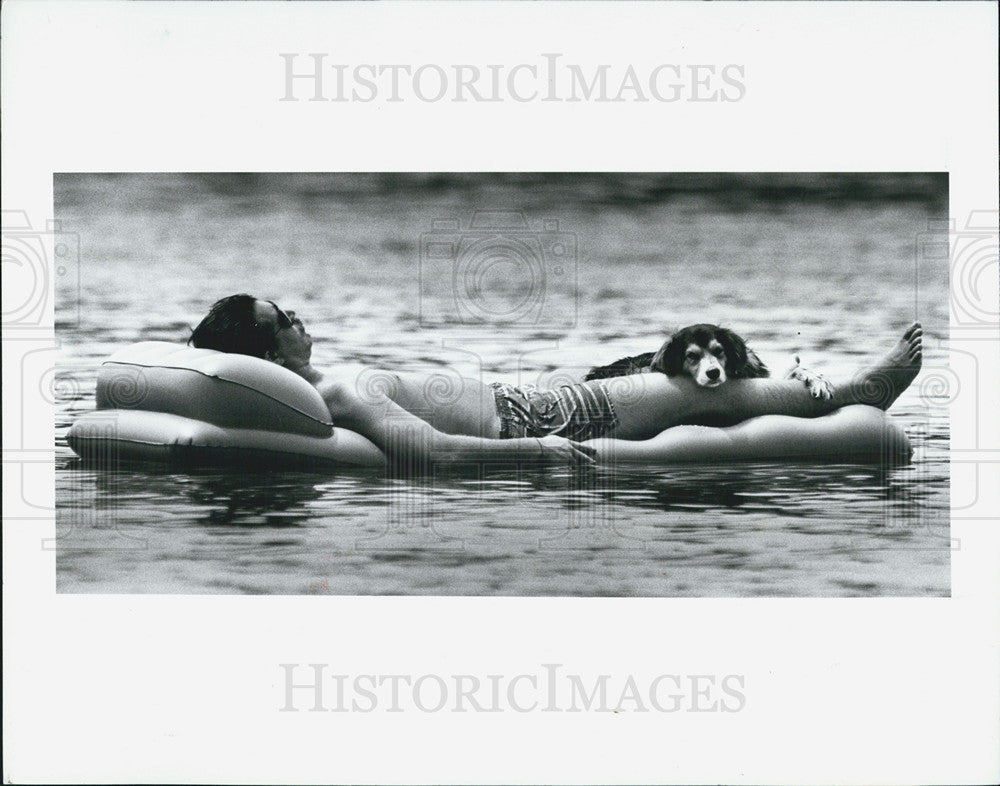 1990 Press Photo Fanny, Phil Curatolo, Belleair Causeway - Historic Images