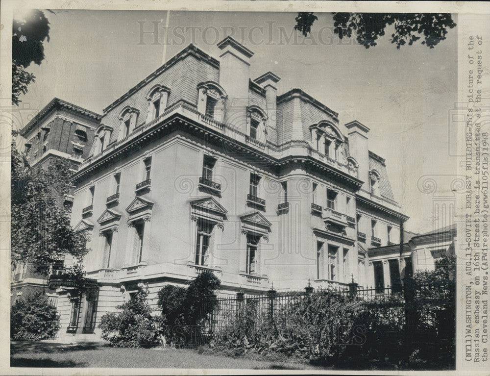 1948 Press Photo Russian Embassy - Historic Images