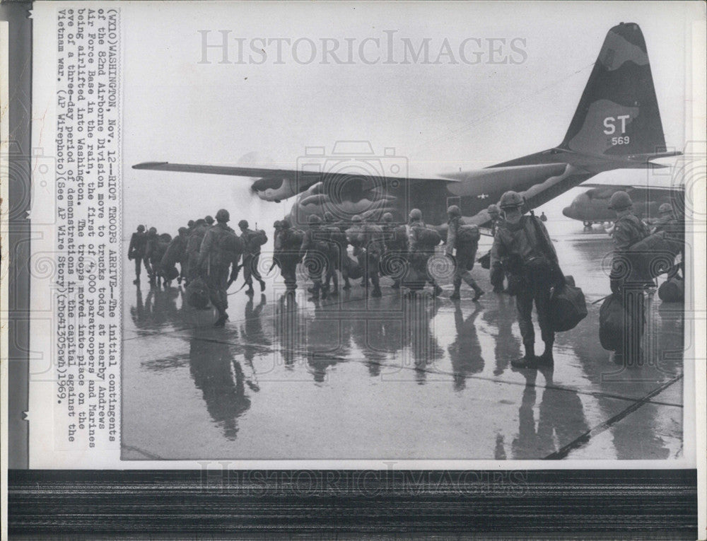 1969 Press Photo 82nd Airborne Division, Andrews Air Force Base - Historic Images