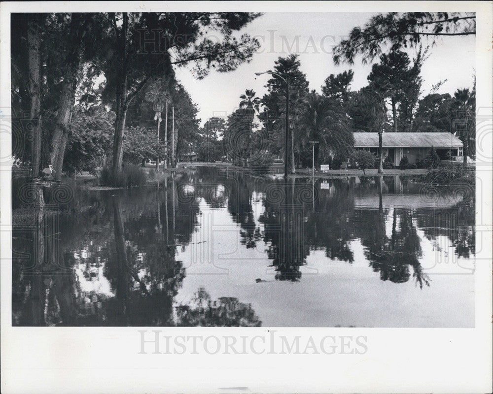 1975 Press Photo Flooded Street in Shore Acres - Historic Images