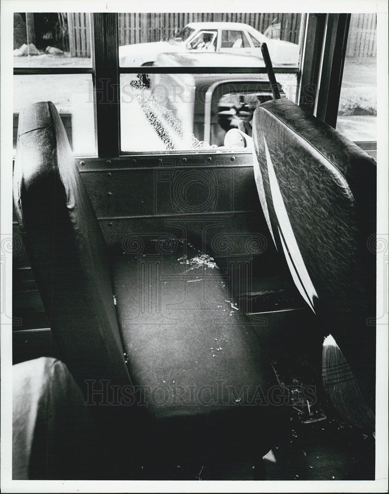 1987 Press Photo School Bus Accident Truck Walsingham Elementary School Florida - Historic Images