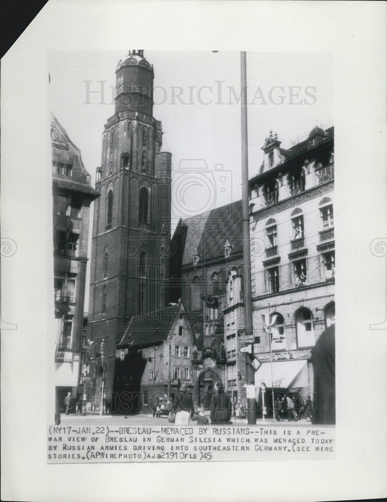 1945 Press Photo Breslau in German Silesia - Historic Images