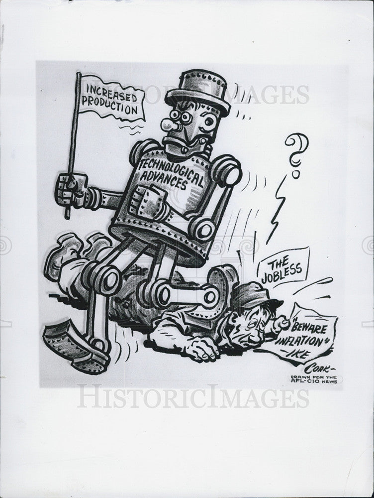 1959 Press Photo Cartoon That Appeared in AFL-CIO News - Historic Images