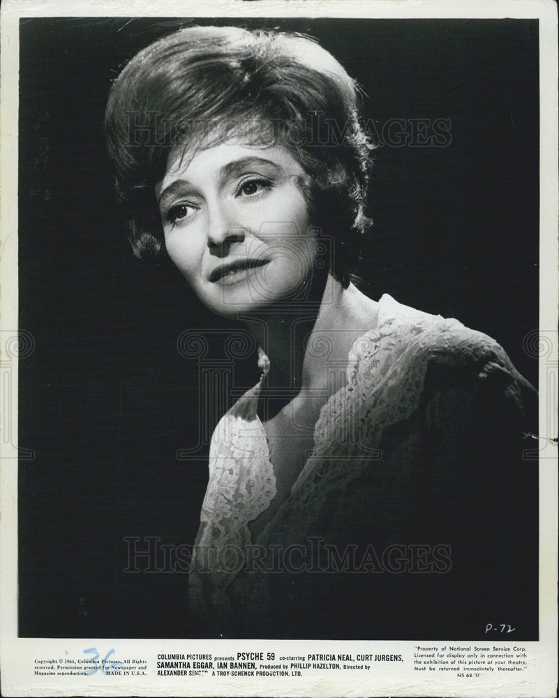 1964 Press Photo Patricia Neal in Psyche 59 - Historic Images