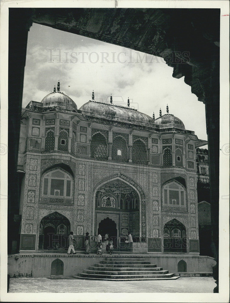 1966 Press Photo Ornate Gate At Amber Fort Jaipur India - Historic Images