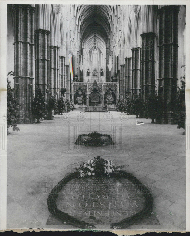 1966 Press Photo WestminsterAbbey&#39;s 900th Anniversary Festival of Flowers - Historic Images