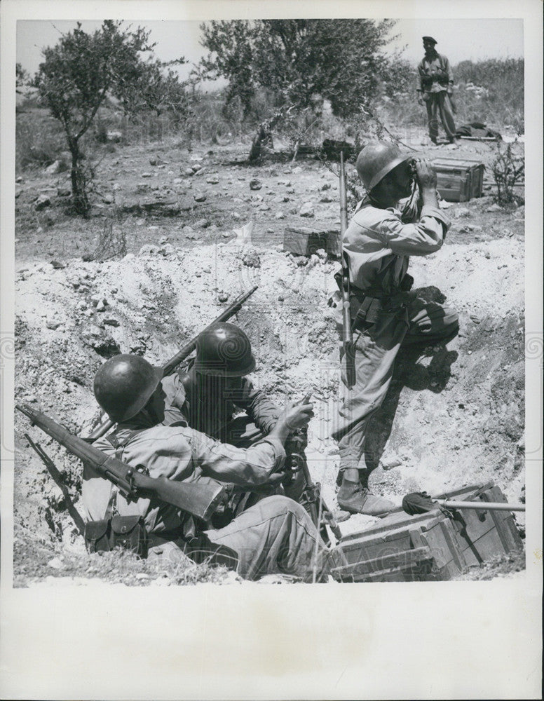 1958 Press Photo Soldiers, Lebanese-Syria Border - Historic Images